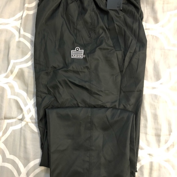 Admiral sports truck pants black elastic waistband and drawstring straight cut - Picture 4 of 11